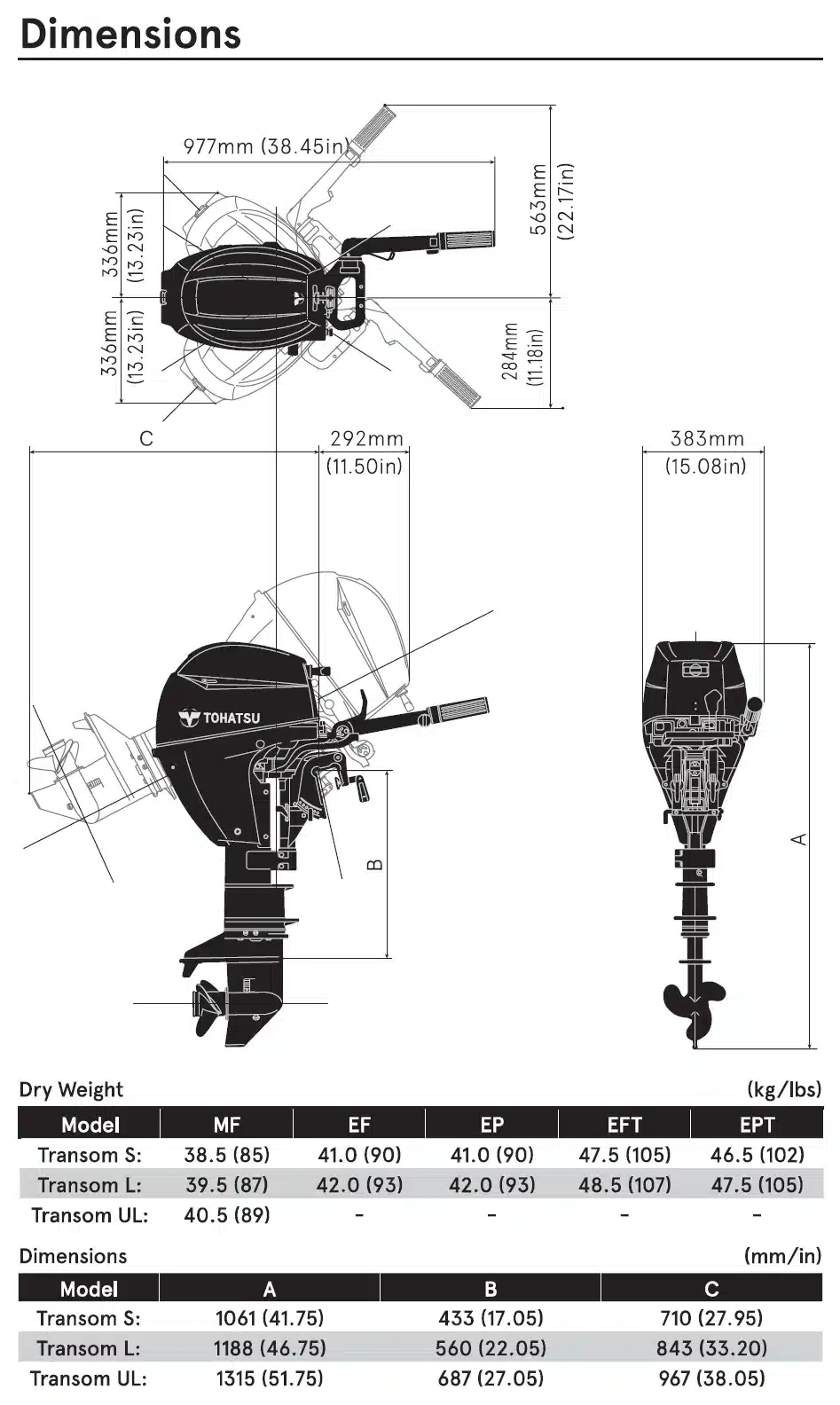 MFS9.9 Dimensions